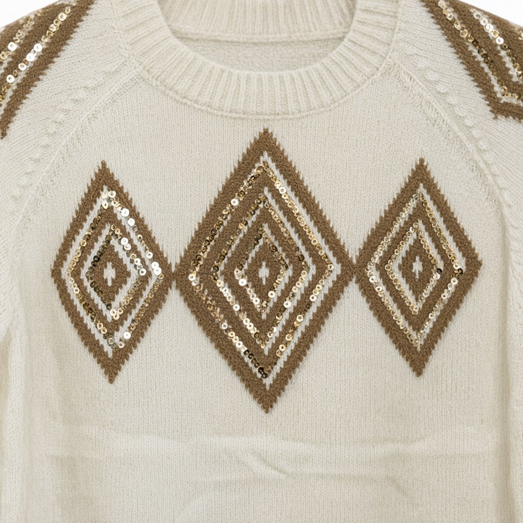 Detalle del tejido de Jersey rumbo26 para mujer Angara Moda