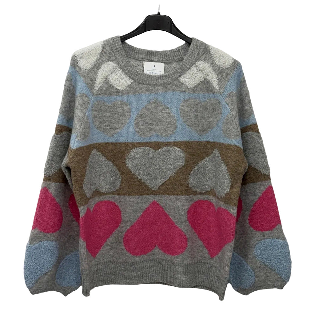 Jersey purpel sobre fondo blanco para mujer Angara Moda