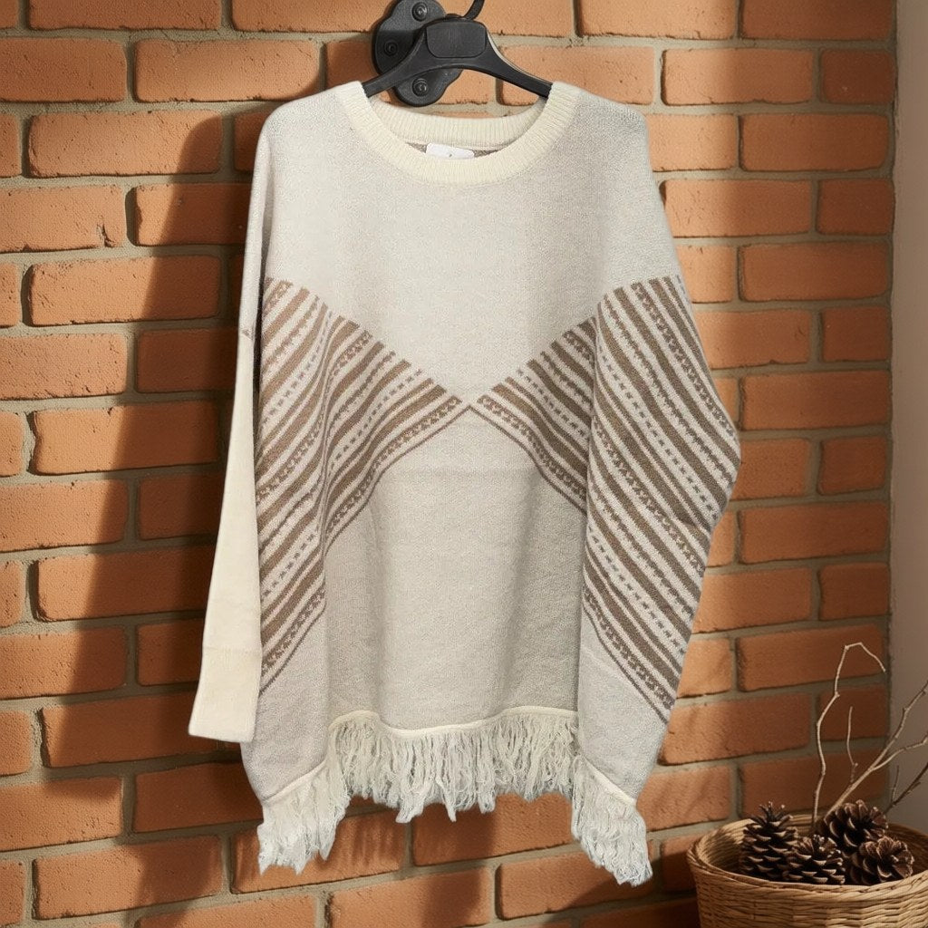 Jersey machupichu colgada en un ambiente para mujer Angara Moda