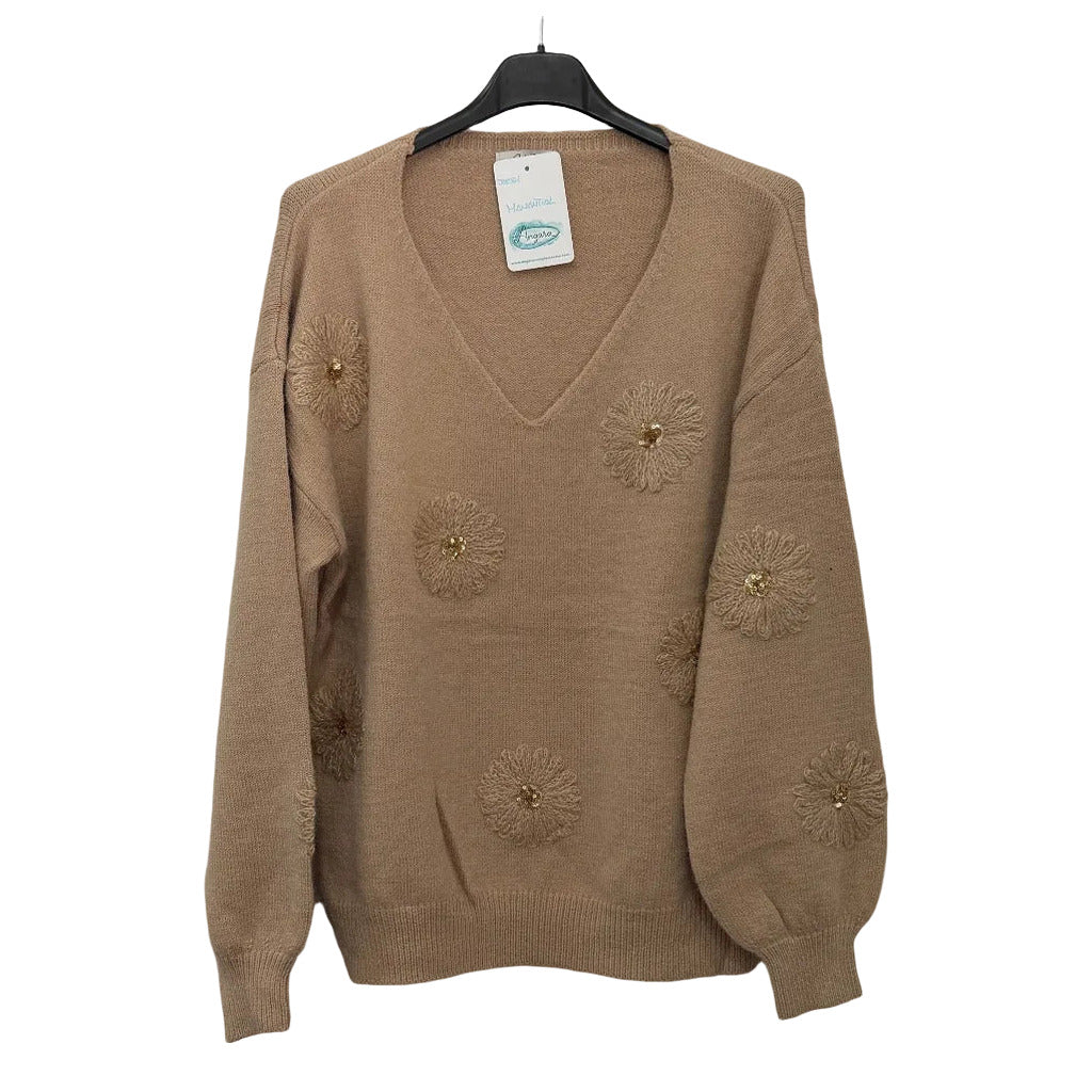 Jersey manantial sobre fondo blanco para mujer Angara Moda