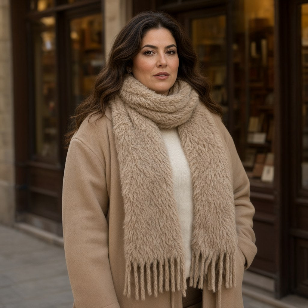 Bufanda Bobtail con una modelo para mujer Angara Moda