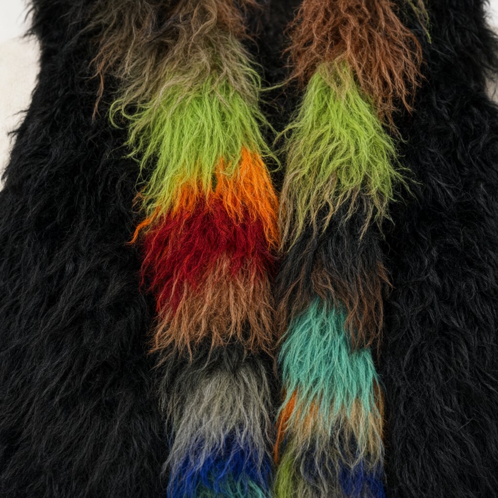 Detalle del tejido de Chaleco kalua para mujer Angara Moda
