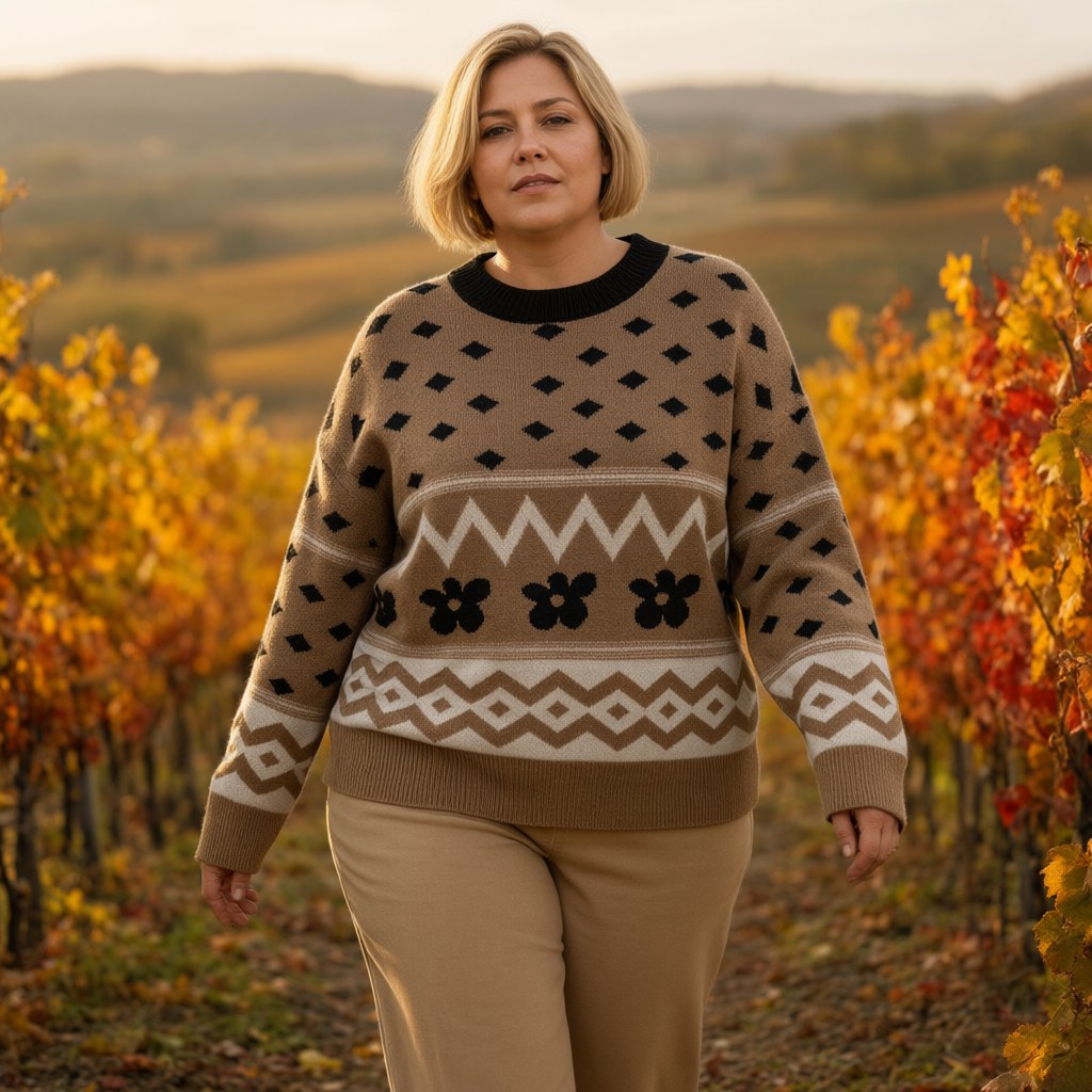 Jersey roybos con una modelo para mujer Angara Moda