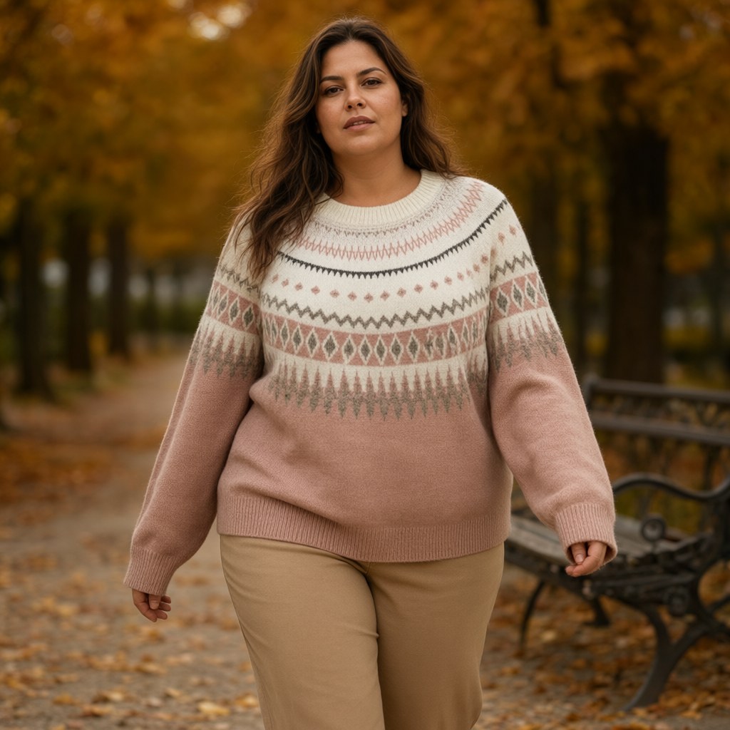 Jersey melosa con una modelo para mujer Angara Moda