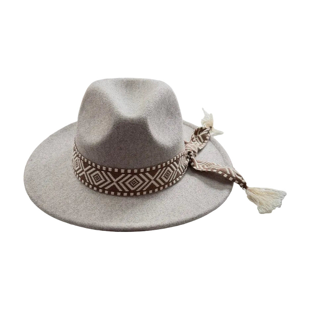 Sombrero jaguar sobre fondo blanco para mujer Angara Moda