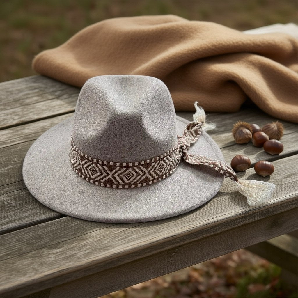 Sombrero jaguar sobre una superficie para mujer Angara Moda