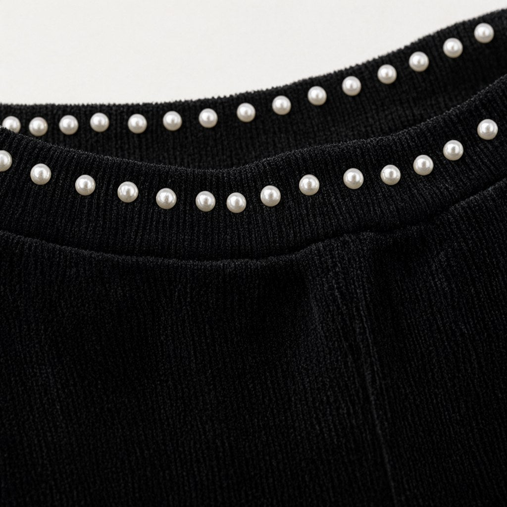 Detalle del tejido de Pantalon monix para mujer Angara Moda