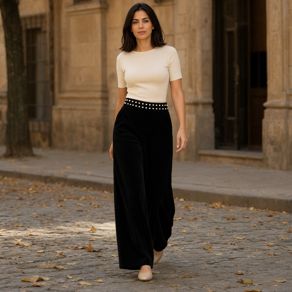 Pantalon monix con una modelo para mujer Angara Moda