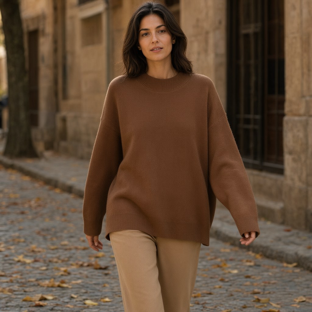 Jersey topillo con una modelo para mujer Angara Moda