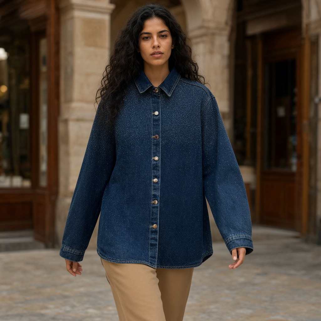 Chaqueta estelar con una modelo para mujer Angara Moda