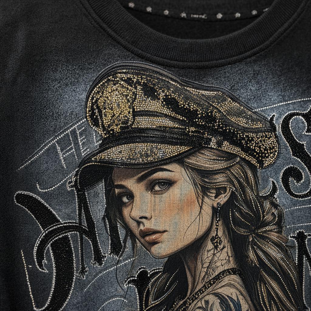 Detalle del tejido de Sudadera daria25 para mujer Angara Moda