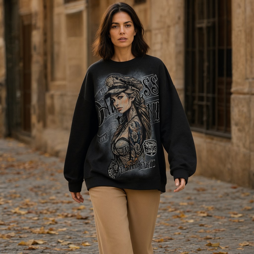 Sudadera daria25 con una modelo para mujer Angara Moda