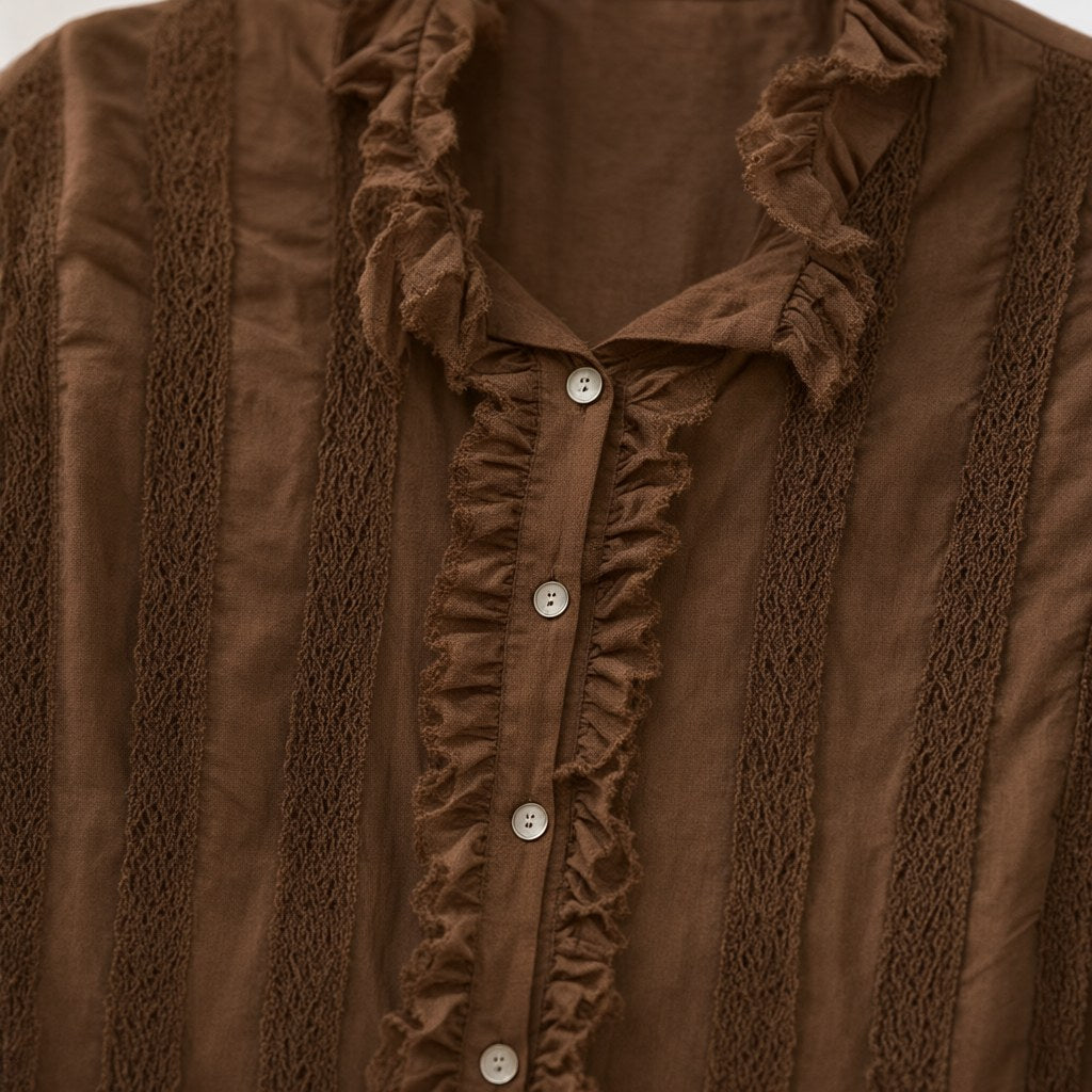 Detalle del tejido de Blusa Alina25 para mujer Angara Moda