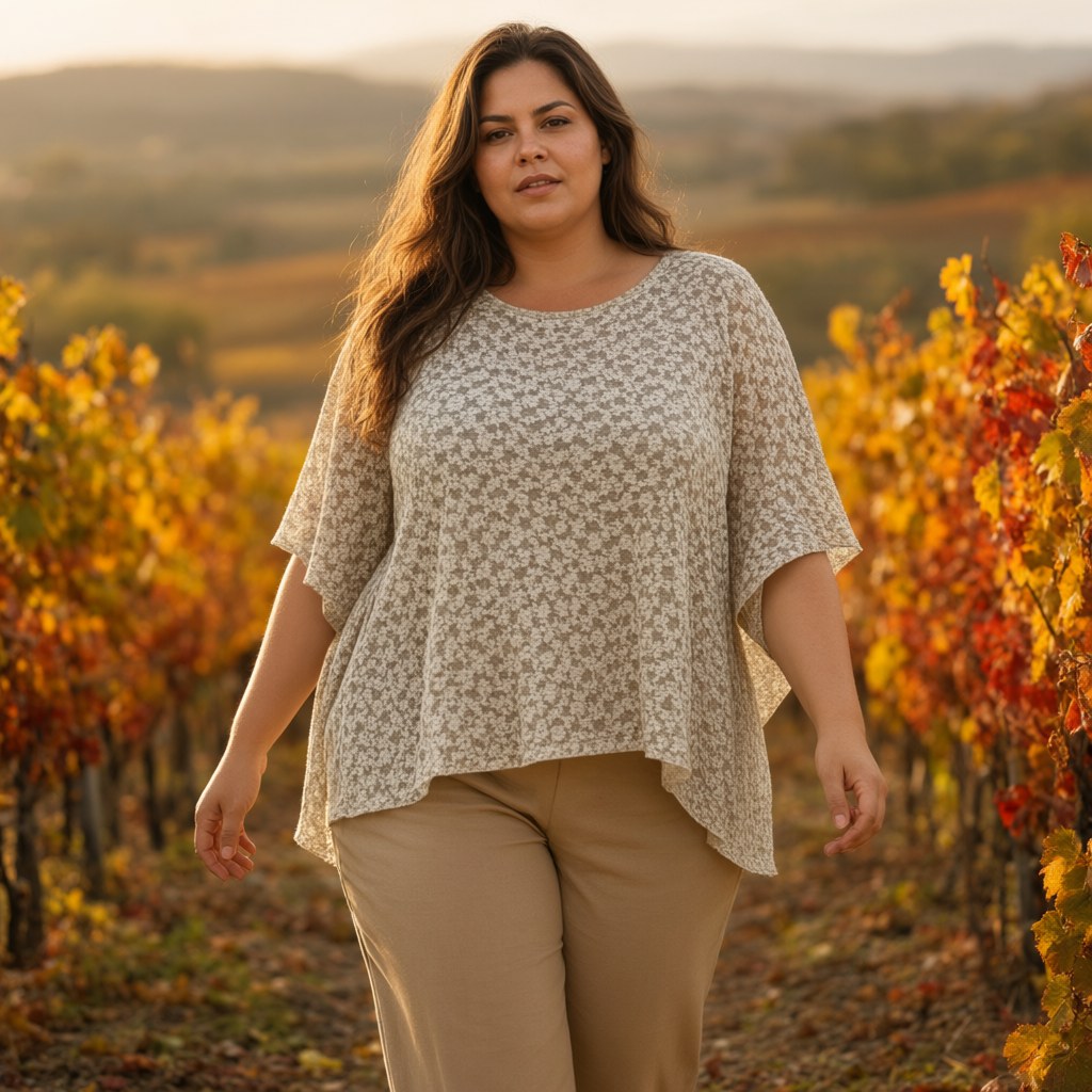 Blusa Vera25 con una modelo para mujer Angara Moda