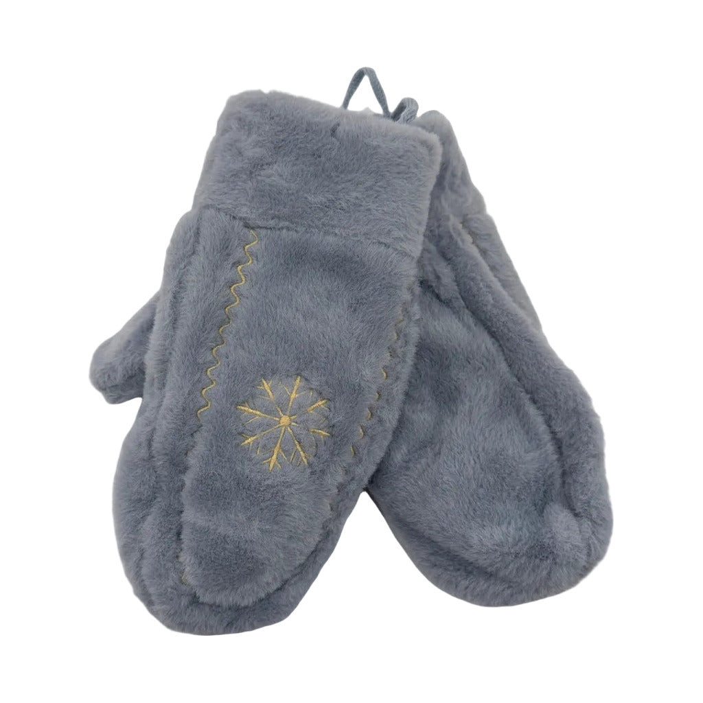 Guantes manoplas1 en color Azul celeste sobre fondo blanco para mujer Angara Moda
