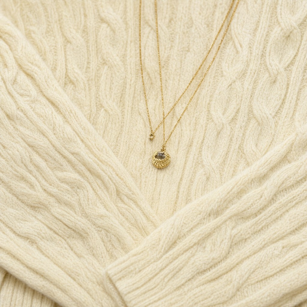 Detalle del tejido de Conjunto ardilla para mujer Angara Moda