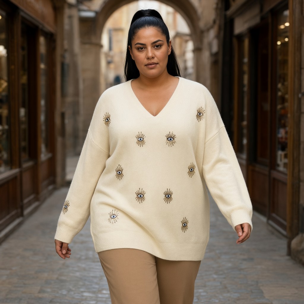 Jersey cobaya con una modelo para mujer Angara Moda