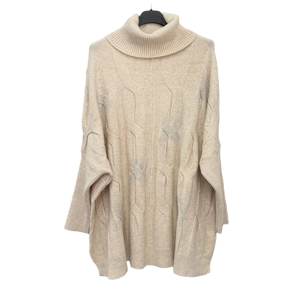 Jersey puercoespin en color Blanco crudo sobre fondo blanco para mujer Angara Moda