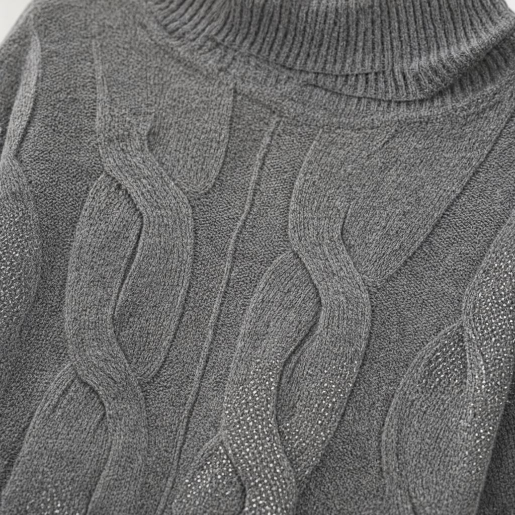 Detalle del tejido de Jersey puercoespin para mujer Angara Moda