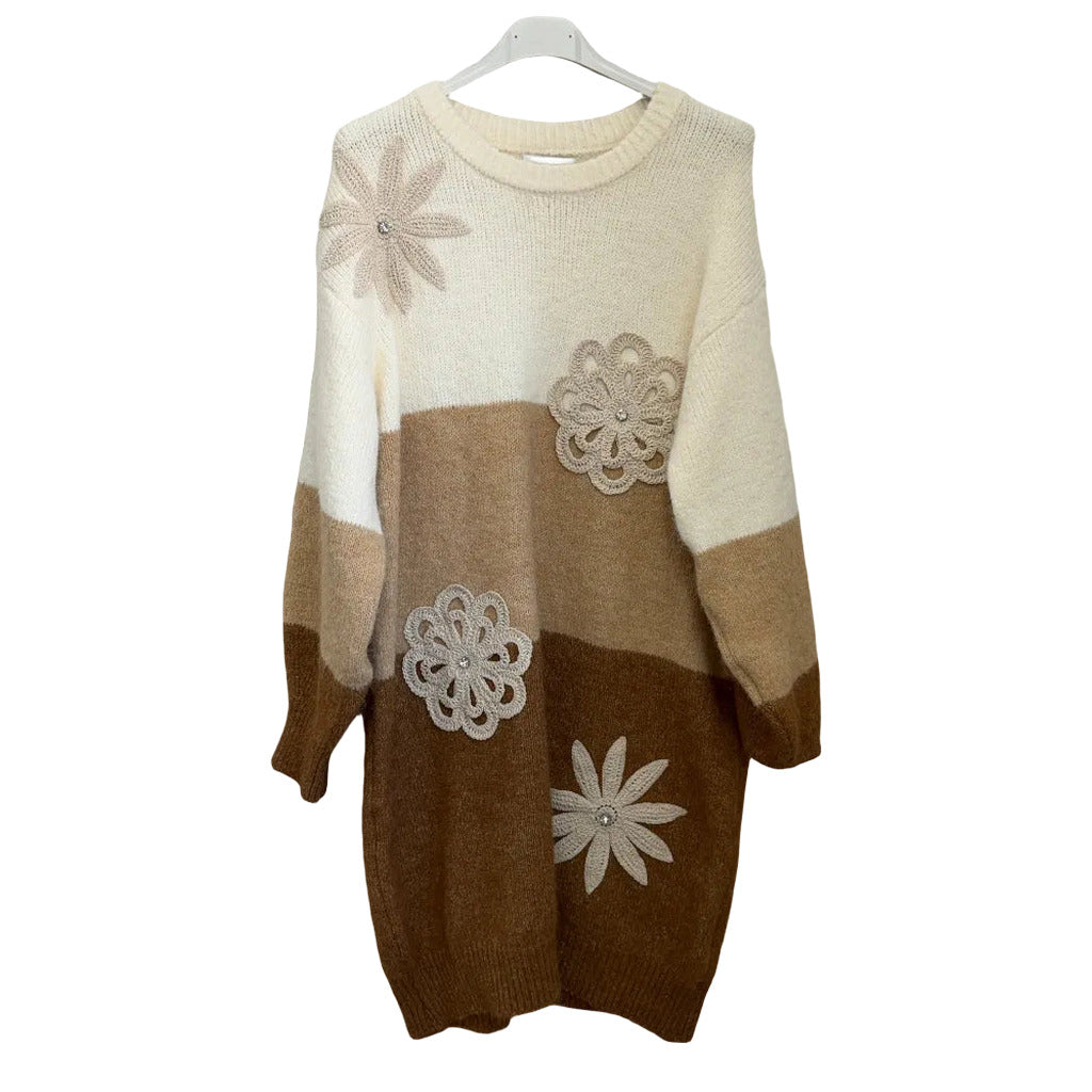 Vestido coipo en color Canela sobre fondo blanco para mujer Angara Moda