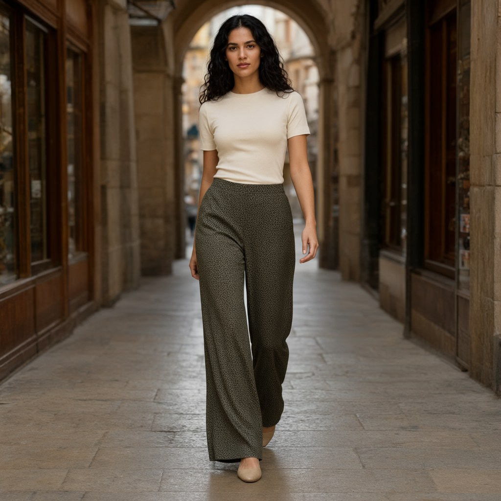 Pantalón Cádiz con una modelo para mujer Angara Moda