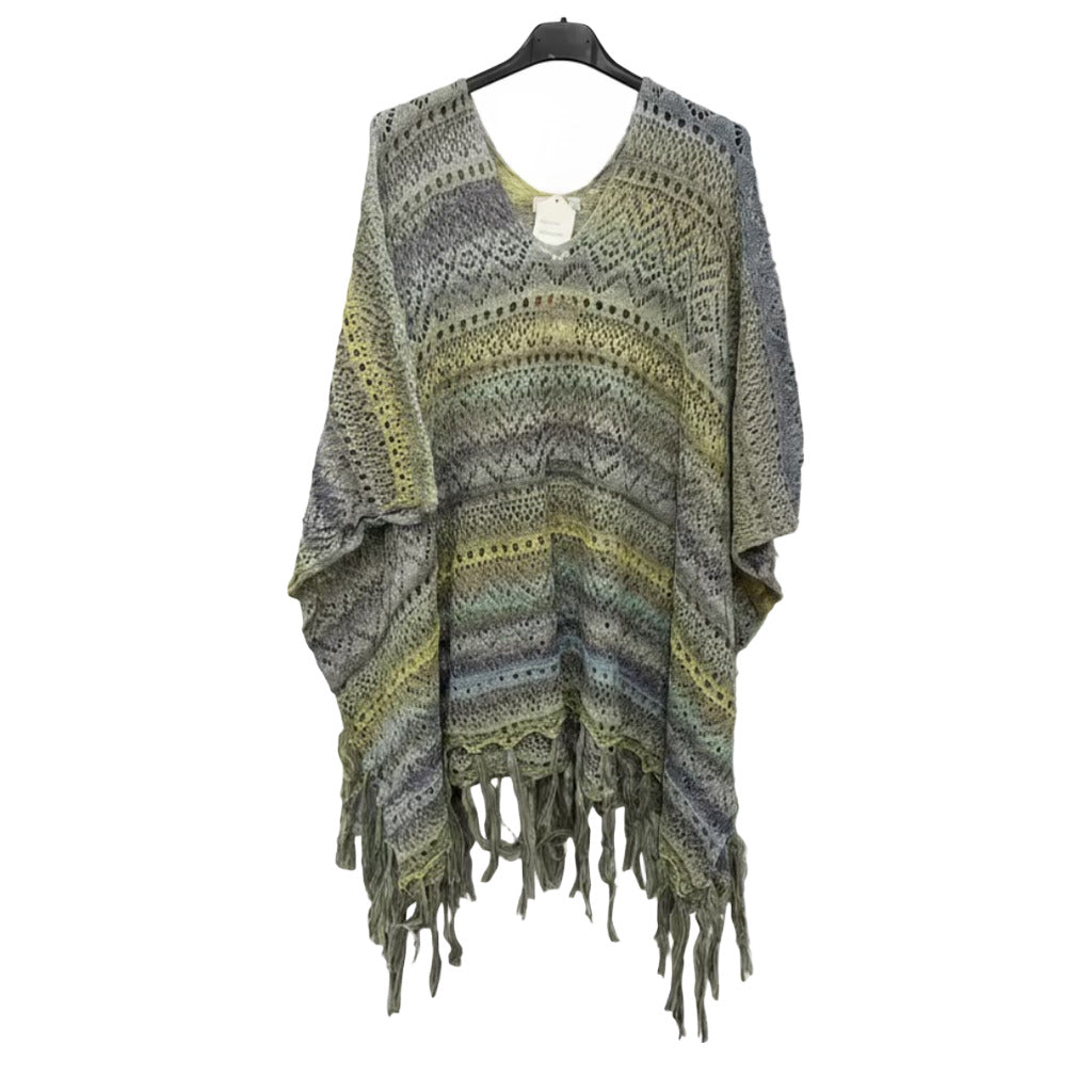 Blusón mastín tibetano en color Azul sobre fondo blanco para mujer Angara Moda