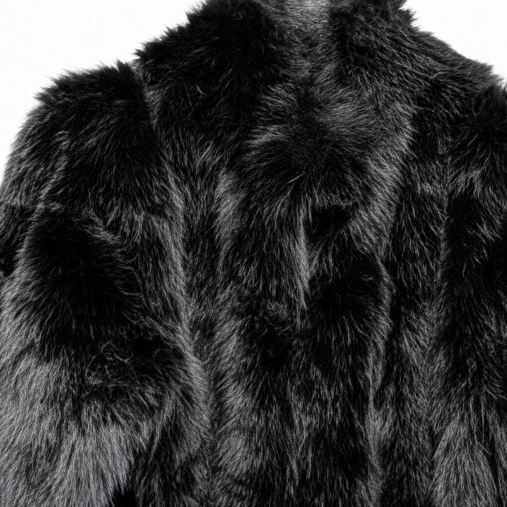 Detalle del tejido de Abrigo Samoyedo para mujer Angara Moda
