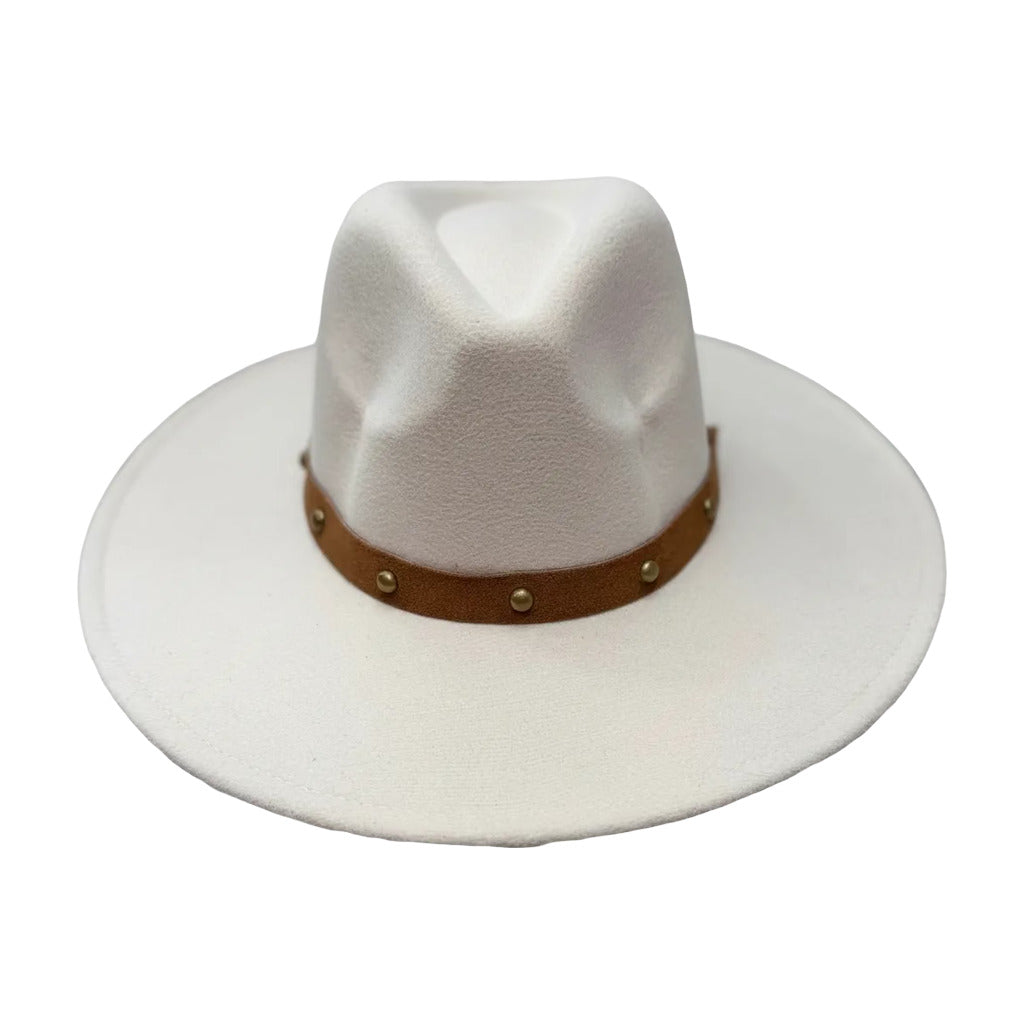 Sombrero Grillo en color Blanco sobre fondo blanco para mujer Angara Moda