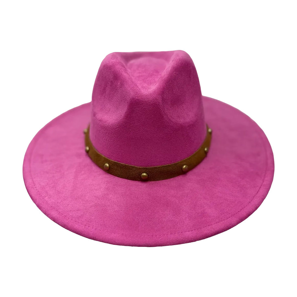 Sombrero Grillo en color Rosa chicle sobre fondo blanco para mujer Angara Moda