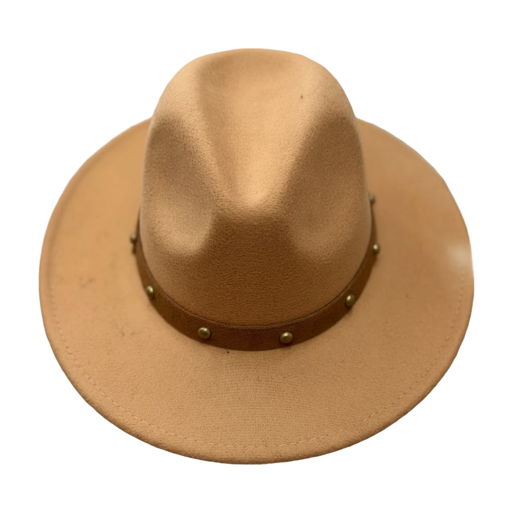 Sombrero Grillo en color Camel sobre fondo blanco para mujer Angara Moda