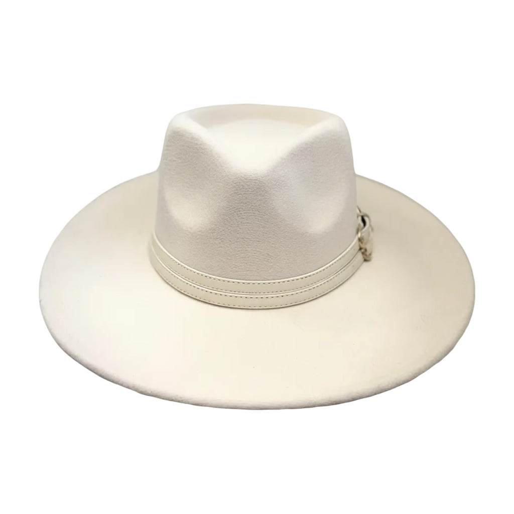Sombrero Oruga en color Blanco sobre fondo blanco para mujer Angara Moda