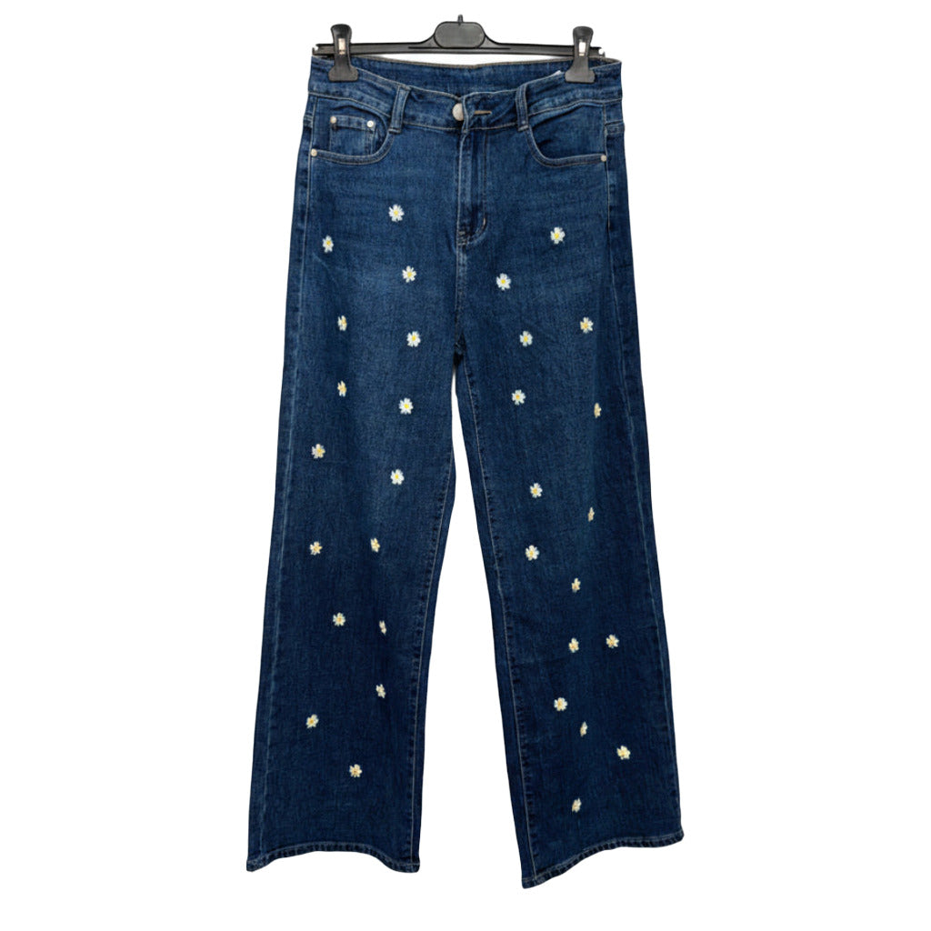 Pantalón vaquero Ruiz en color único sobre fondo blanco para mujer Angara Moda