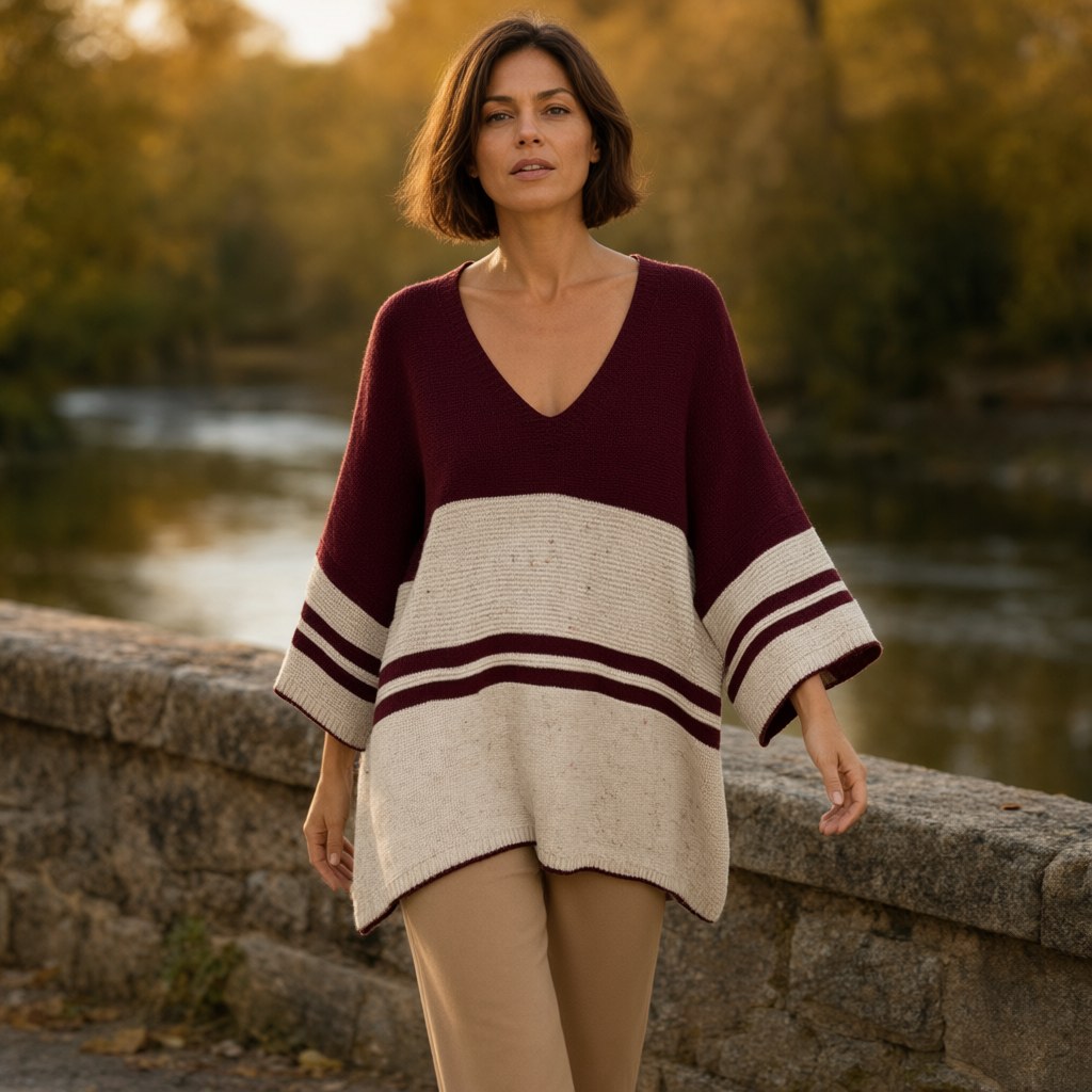 Jersey lipari con una modelo para mujer Angara Moda