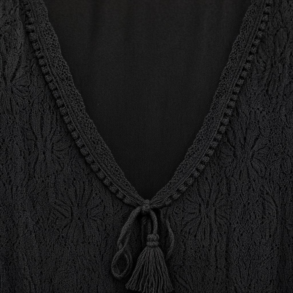 Detalle del tejido de Vestido lampedusa para mujer Angara Moda