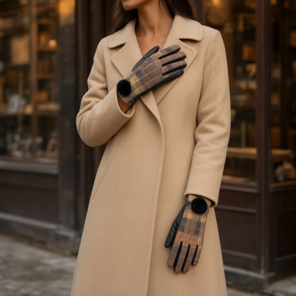 Guantes Loira con una modelo para mujer Angara Moda
