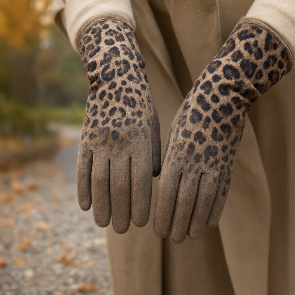 Guantes po con una modelo para mujer Angara Moda