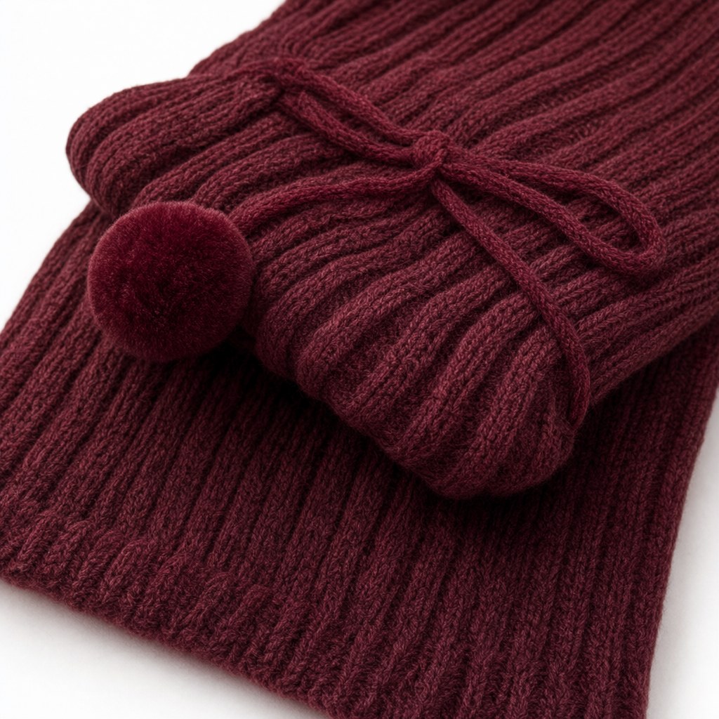 Detalle de Calentadores de Punto con Pompones para mujer Angara Moda