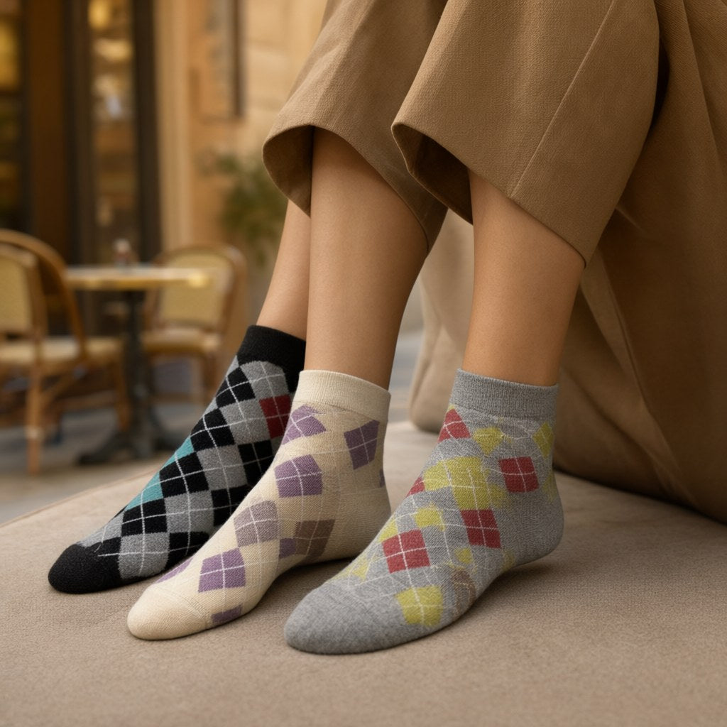 Calcetines tulipan con una modelo para mujer Angara Moda