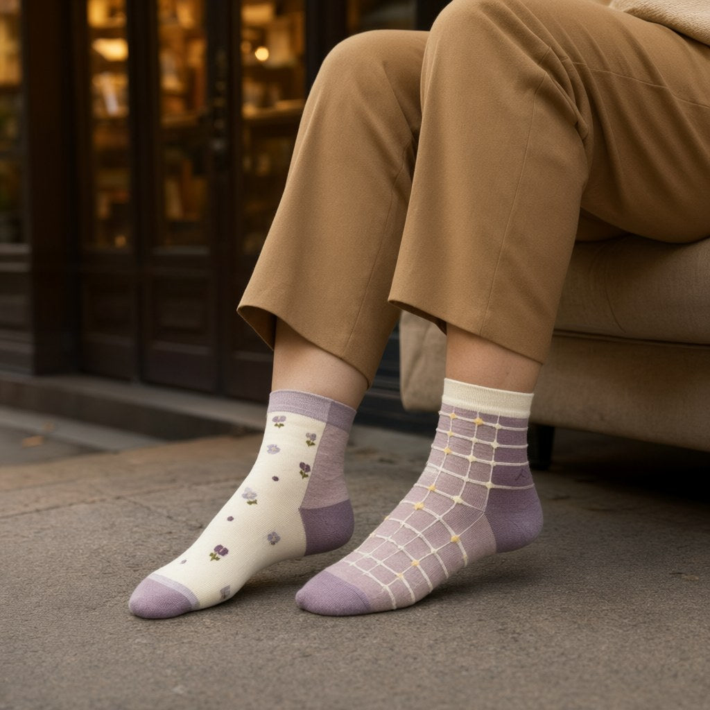 Calcetines clavel con una modelo para mujer Angara Moda