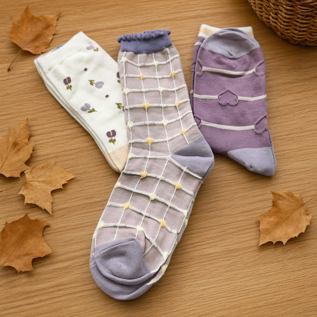 Calcetines clavel sobre una superficie para mujer Angara Moda