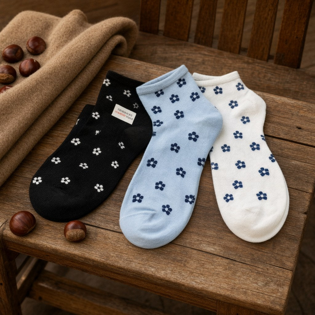 Calcetines jazmin sobre una superficie para mujer Angara Moda