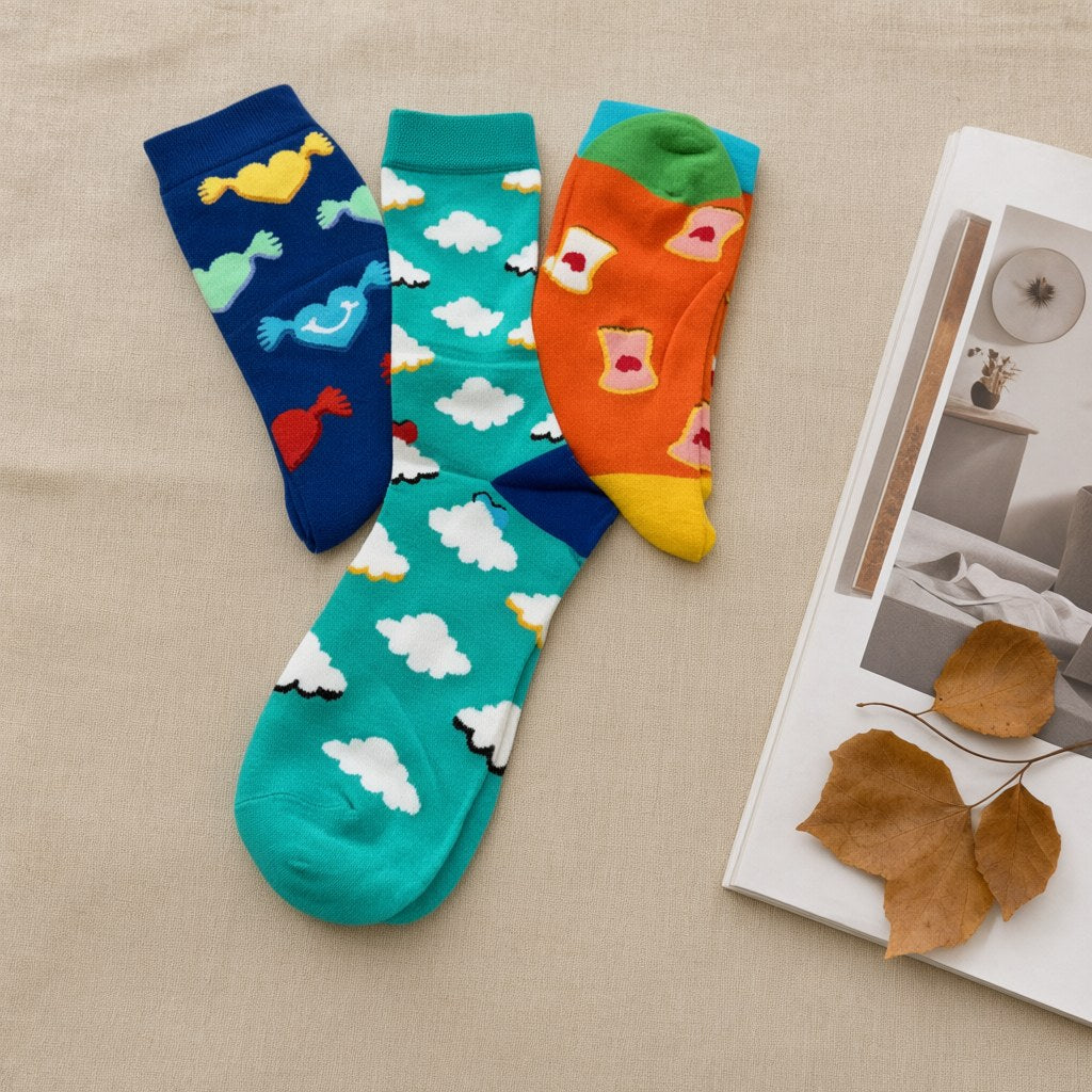 Calcetines lila desde arriba para mujer Angara Moda