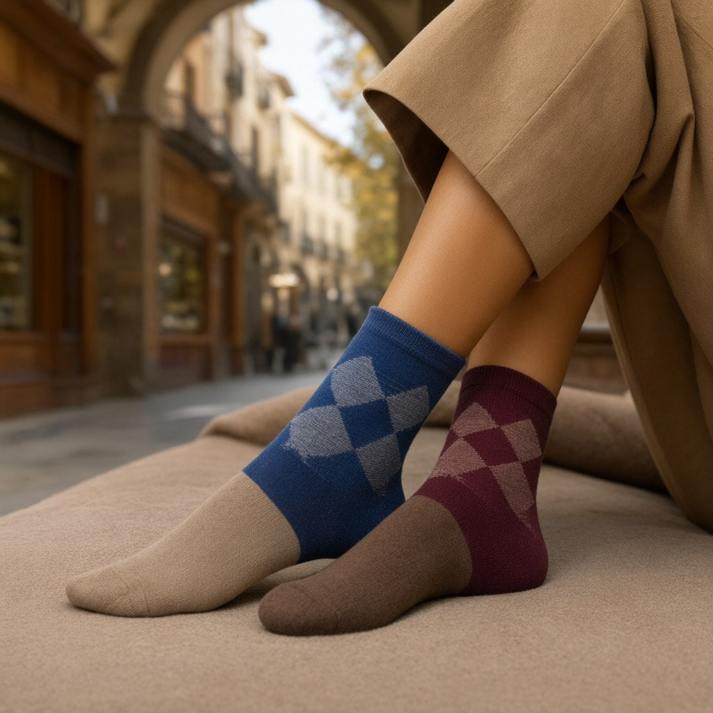 Calcetines Hombre cala con una modelo para mujer Angara Moda