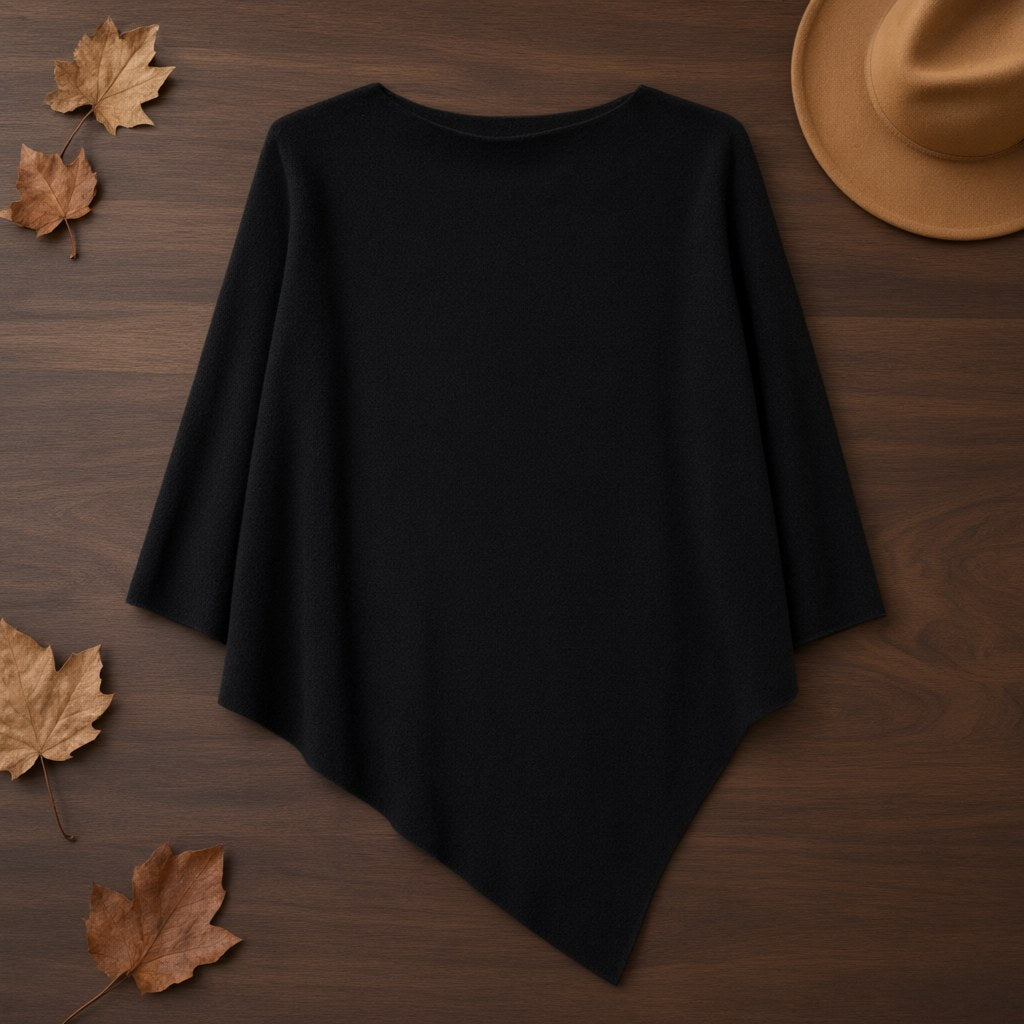 Poncho passiflora desde arriba para mujer Angara Moda