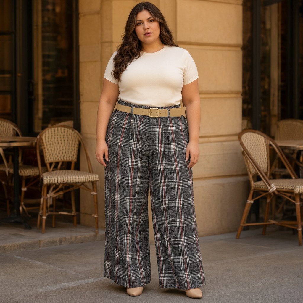 Pantalones darien con una modelo para mujer Angara Moda