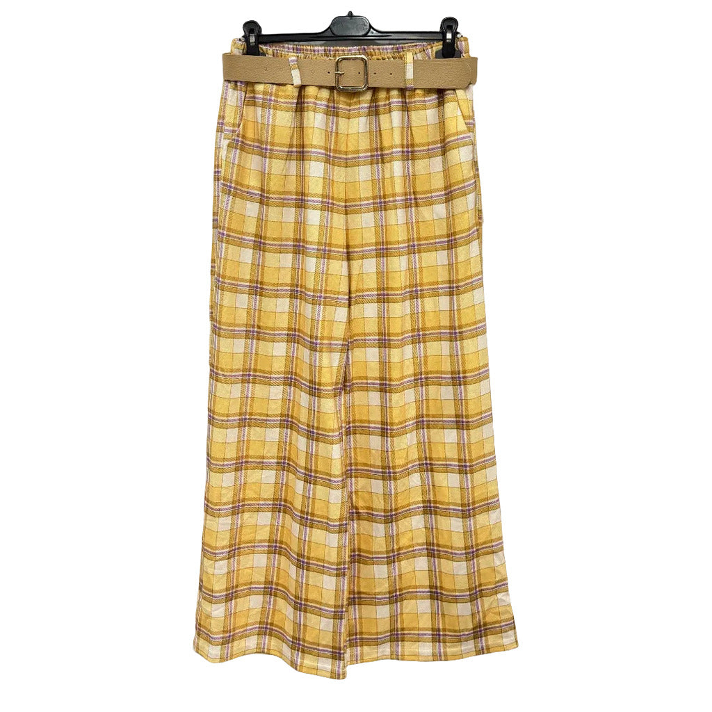 Pantalones yungas en color Amarillo sobre fondo blanco para mujer Angara Moda