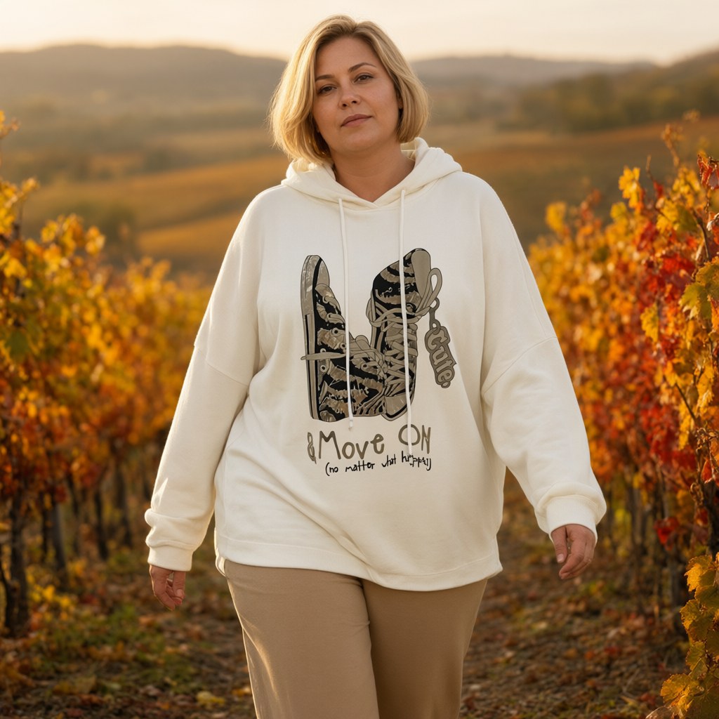 Sudadera atakama con una modelo para mujer Angara Moda