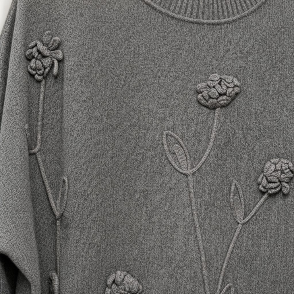 Detalle del tejido de Jersey thar para mujer Angara Moda