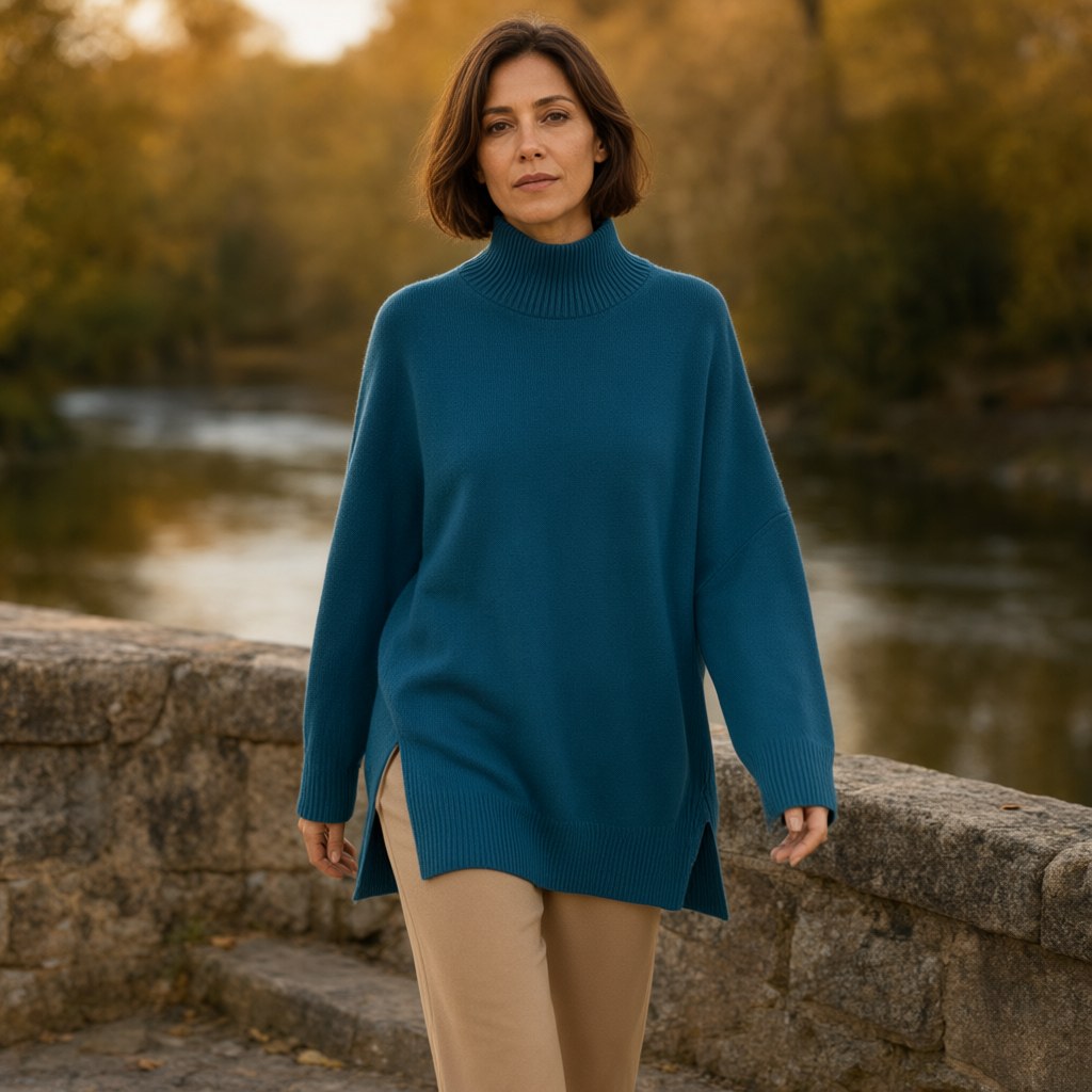 Jersey taklamakan con una modelo para mujer Angara Moda