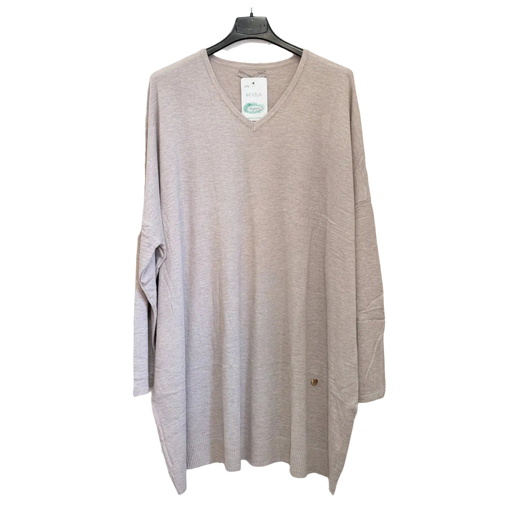 Jersey arabia en color Gris topo sobre fondo blanco para mujer Angara Moda